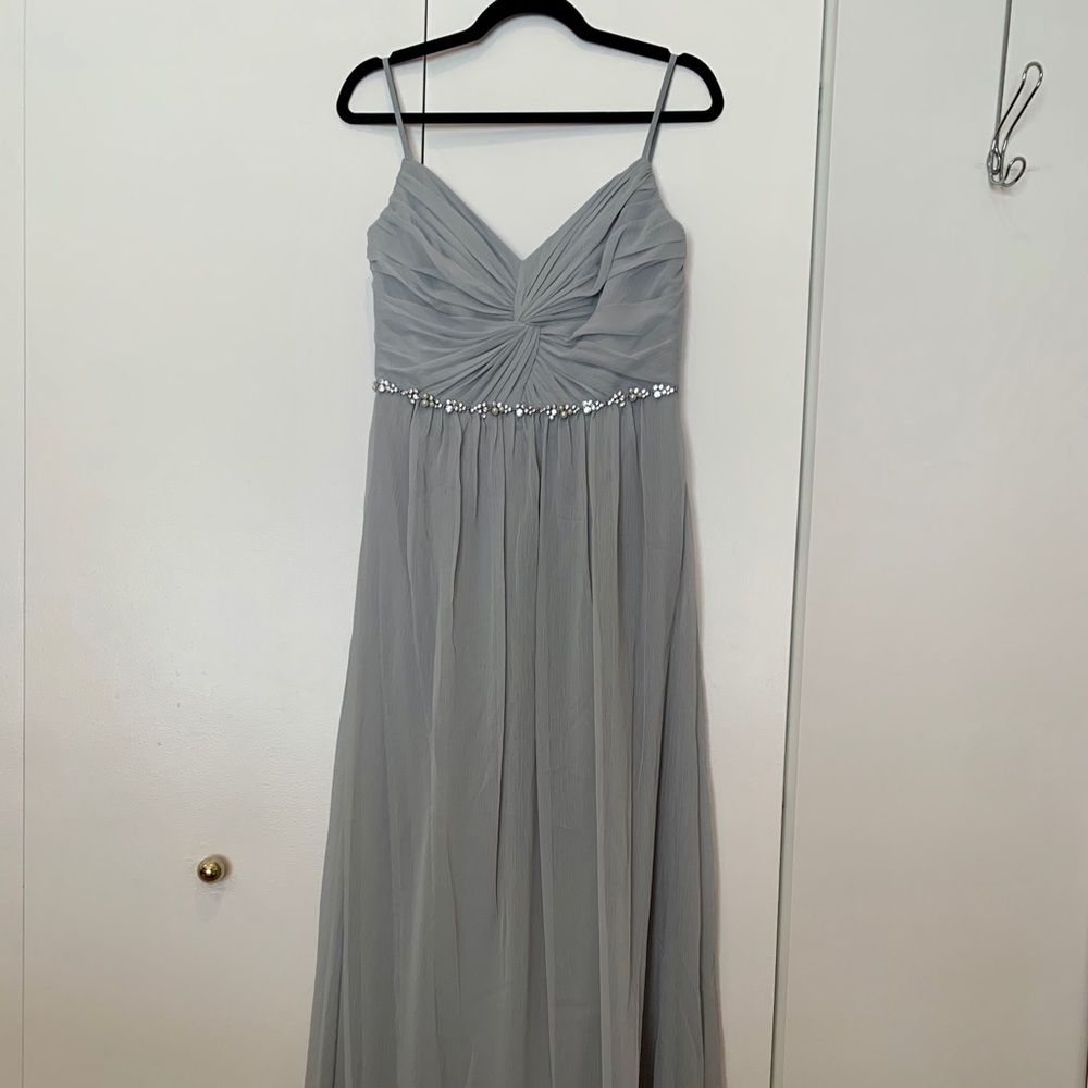 David’s bridal mystic grey blue size 8 NWT